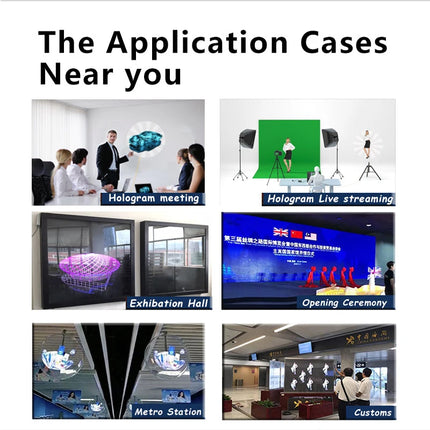150cm HDMI Holographic Projector for Event Support, 3D LED Fan, Hologram Display, Real Time Live Streaming,