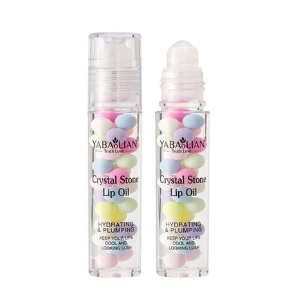 Macaron Rolling Pearl Lip Oil - Hydrating Lip Balm Mask, Long-Lasting Moisturizing, Reduces Lip Lines for Women Girls