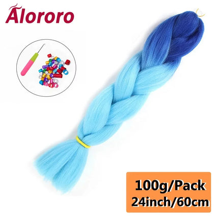 24 Inch Jumbo Braids for Hair Extensions Purple Synthetic Braiding Hair Accessories 100G/Pack Women DIY Hair for Crochet Braid