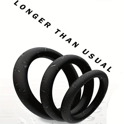 1Set Durable Semen Lock Ring Silicone Watertight Penis Ring Men Ejaculation Delay Cock Silicone Rings Sex Toys for Male Sex Ring