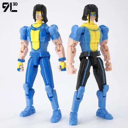 9L3D Printed Indomitable Hero Tech Jacker Lucky13 Action Figure Dummy13 Multi-Jointed Collectible Model Toy T13 Birthday Present