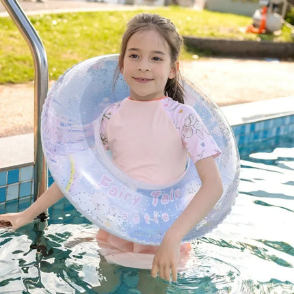 Dreamy Castle Inflatable Toys Summer Pool Swimming Ring PVC Thickened Floating Water Toy Outdoor Inflatable Toy for Kid Adult