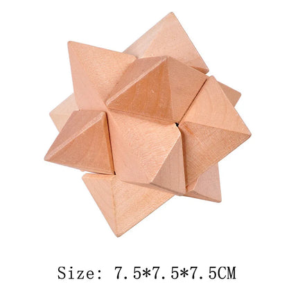 Wooden Luban Lock Unlock Interlocking Puzzle Rompecabezas IQ Test Brain Teaser Game For Adults And Kids Educational Toys