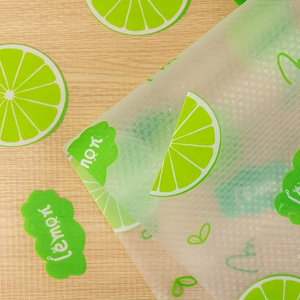 4pcs Waterproof Refrigerator Liner Set - Moisture-Proof, Non-Slip, Washable, Reusable, EVA Material, Novel Lemon Pattern