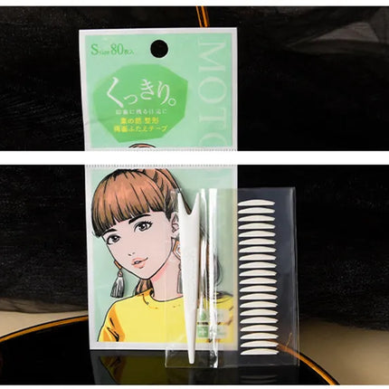 MOTONOZEN Double Eyelid Tape Sticker Invisible Fold Eyelid Paste Clear Beige Stripe Self-adhesive Natural Eye Makeup Tool