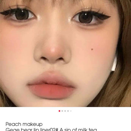 Light sweet and soft fog lipliner outlines the lip shape, lasting, not easy to fade, not take off makeup, nude pink lip liner