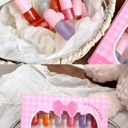 SHAQINUO Lip Gloss Set, Long-Lasting, Pigmented, Hydrating & Moisturizing with Mirror-Like Shine and Glitter, Perfect for Gifts