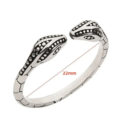 Male Semen Lock Ring Stainless Steel Snake Head Penis Ring Scrotum Restraint Erection Delayed Ejaculation Penis Lock Sex Toy