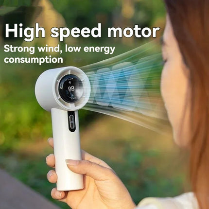 Lenovo New Handheld High-speed Fan USB Charge Mini Portable 100 Speed Turbo Violent Small Outdoor Powerful Fan 3000mAh Battery