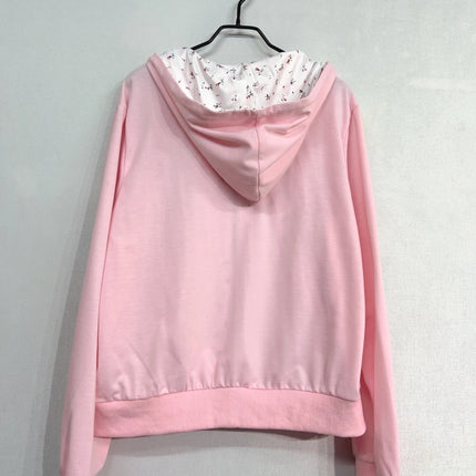 Women Pink Cutecore Hoodie Jacket Y2K Fashion Harajuku Cat Zip Up Long Sleeve Oversized Hooded Sweatshirt Cute Coat Clothes