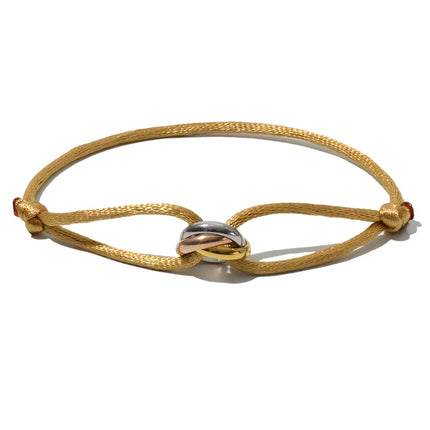 Zalman Wholesale GDS888 Luxury Unisex Bracelet 3 Metal Buckle Hand Chain Adjustable Men's Rope Bracelet for Women Jewelry Gifts