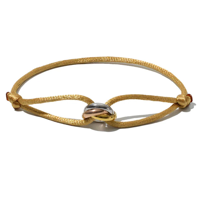 Zalman Wholesale GDS888 Luxury Unisex Bracelet 3 Metal Buckle Hand Chain Adjustable Men's Rope Bracelet for Women Jewelry Gifts