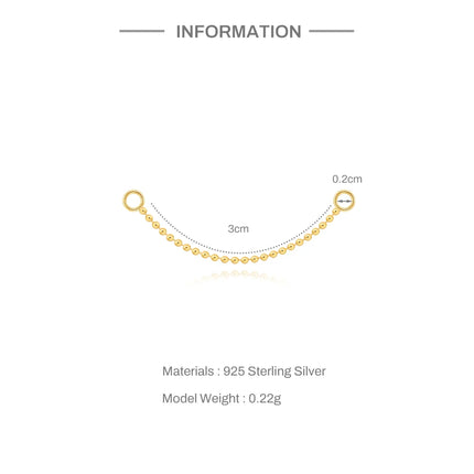 CANNER 1PC 925 Sterling Silver Chain Tassel Piercing Earrings Chain Charm Accessories For Woman Shiny Earring Fine Jewelry Gift