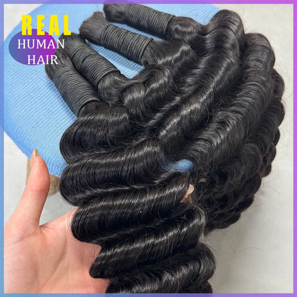 Human Braiding Hair For Boho Braids Deep Wave Human Hair For Boho Braids Curly Braiding Hair 12-30 Inch Remy Hair Brazilian 12A