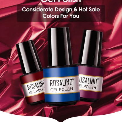 ROSALIND Temperature Changed Gel Nail Polish Soak Off Gel Varnishes Nail Art Semi Permanent Base Top Coat UV Nail Gel Polish