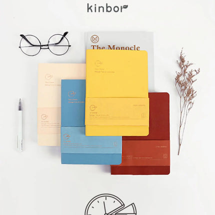 Kinbor Weekly Planner Notebook UnDated Agenda Schedule Daily Monthly Journal Book Portable Record Diary Plan Notepad Stationery
