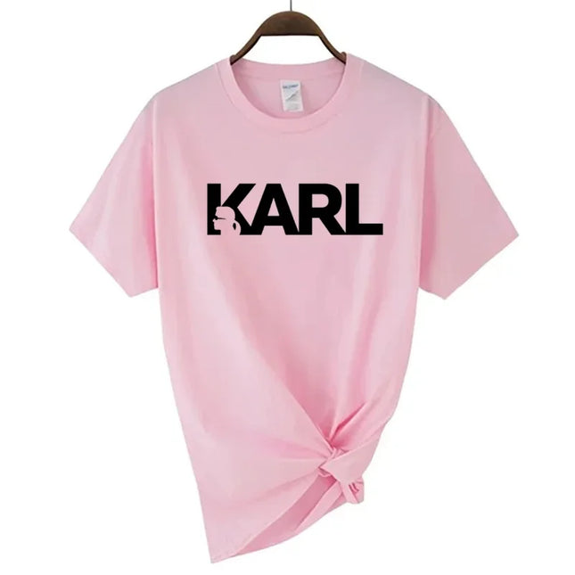 Fashion Casual Brand Karls T Shirt Men Women Cotton Short Sleeve O-neck Tshirt Men's Women's Summer Top Tee Shirt
