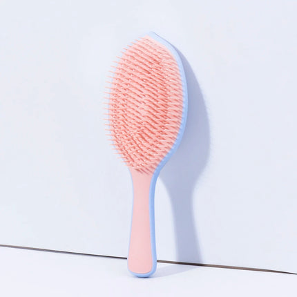 1pcs leaf shaped fine toothed comb hair brush, fluffy skull top non knotted air cushion comb,Special for real hair wigs