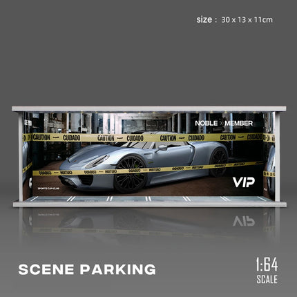 1/64 Garage scene Model Scene with Light Version Simulation Model Scene Decoration Collect (Excluding dolls and car models)