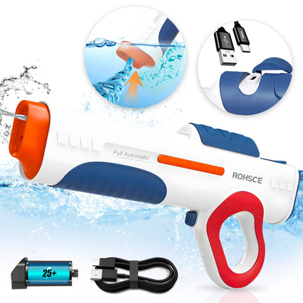 Electric Water Gun Most Powerful Automatic Water Gun Long Range Classic Big Electronic Watergun, Electric Squirt Gun Water Blaster Toy for Kids Summer Outdoor Pool Party Holiday Deals