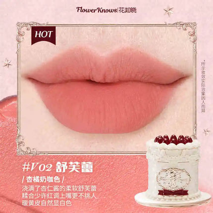 Flower Knows Midsummer Fairytales Series Mirror-shaped Lip Gloss Moisturizing And Non-sticky Lipstick
