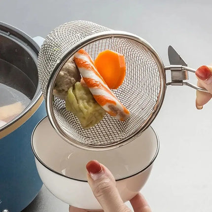 Mesh Strainer Spoon Wall-mounted Frying Filter Basket Spicy Hot Pot Korean Noodles Scoop Kitchen Tableware Cooking Utensils
