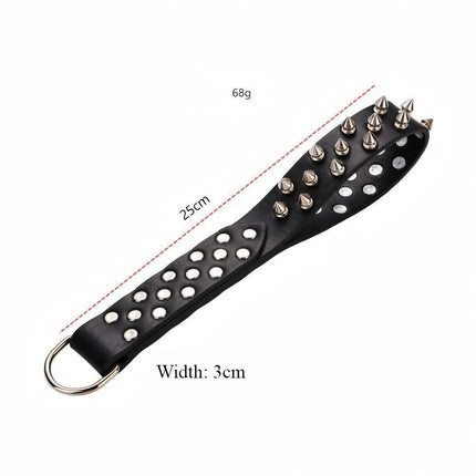 2 Colors PU Leather Rivets Spanking Paddle Whips Fetish Slave Bdsm Spank Flogger Fantasy Sexy Whips Couples Cosplay Adult Games