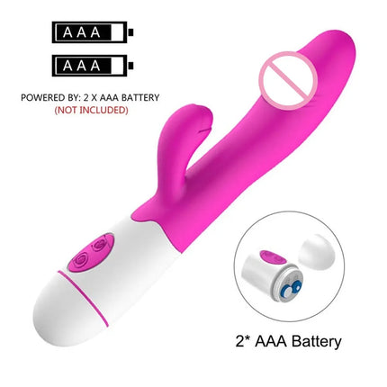 Rabbit Vibrator for Women Vagina G-Spot Nipple Clitoris Stimulator Thrusting Telescopic Rotating Dildo for Adult Sexy Toys