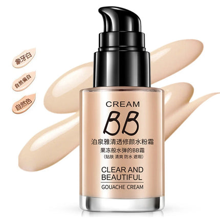 Liquid Foundation Cream Face Concealer Cover Base Cosmetics Natural Oil Control Waterproof Long Lasting Facial Cream Makeup Tool