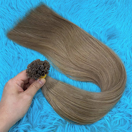 V Tip Human Hair Extension Fusion Hair Silky Straight Dark Brown Pre Bonded V Shape Keratin Hair Vietnamese Remy Hair For Salon