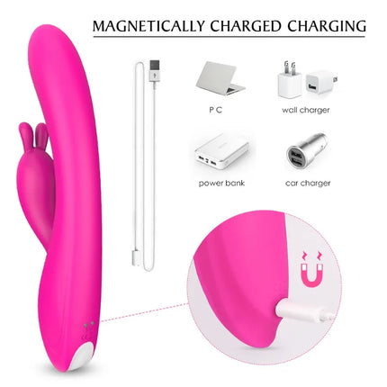 Redshark Dual Motor Rabbit Vibrator Adult Sex Toy for Women Vagina Penis Dildo Massage Vibrating Female Pleasure Product