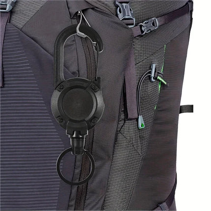 1/2/4pcs Extendable Retractable Holders Keychain Badge Reels Heavy Duty Clip With Carabiner Key Chain For Men Outdoor Bags