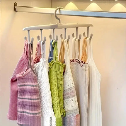 12-Hook Rotating Hanger – Space-Saving Closet Organizer for Ties, Belts, Underwear, Skirts | Portable Home & Dorm Storage