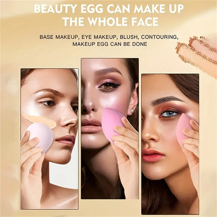 3/5pcs Super Soft Makeup Sponge, Wet and Dry Use, Non-Latex Sponge Powder Puff, Suitable for Liquid Foundation, Cream, Powder