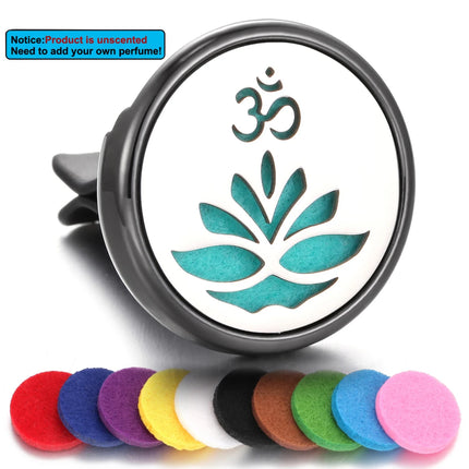 1pc Refillable Car Air Freshener Perfume Diffuser Clip, Auto Air Vent Car Interior Car Aromatherapy Diffuser With 10pcs Pads