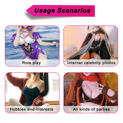 KUMIHO Silicone Bodysuit Crossdressing Cosplay Fake Boobs Breasts Forms Male to Female Transgender Body Suit Shemale Costumes