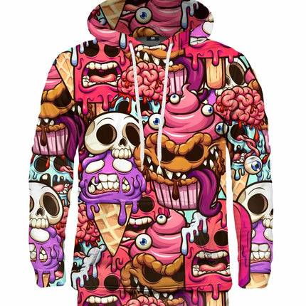 Spring Autumn Fashion Yellow Baby Duck 3D Printing Cute Graphic Hoodies Men's And Women's Casual Long-sleeved Sweatshirt Hooded