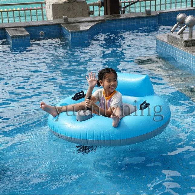 Electric kid Inflatable Swim Ring Adult Inflatable Water Lounge Float Pool Floating Chair with Head Pillow for Lake Pool Beach