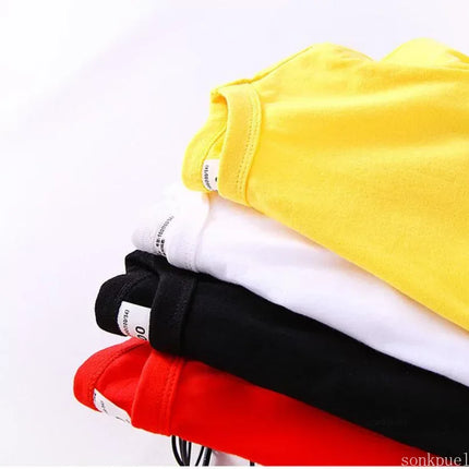 Autumn Spring Cotton Children T-shirt Boys Girls Tees Long Sleeve White Shirt Kids Tops Baby Clothes Solid Black Blue Yellow