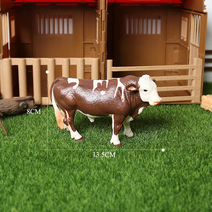 Simulation Texas Longhorn Bulls Musk OX Yak Cow Farm Animals Buffalo Calf Bull Model Figures  Home Decor Educational Toys