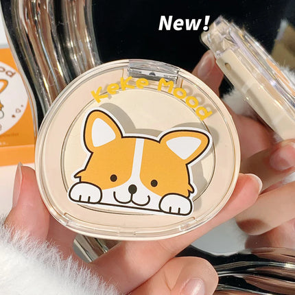 Cute Claw Monochrome Highlights Powder Face Matte White Pink Blusher Brightening Setting Powder Concealer Compact Makeup Palette