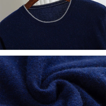 2025 Spring/Summer New Fashion O-Neck Knit Short Sleeve Spliced Business Casual T-Shirts Men's Clothing Loose Tops England Tees