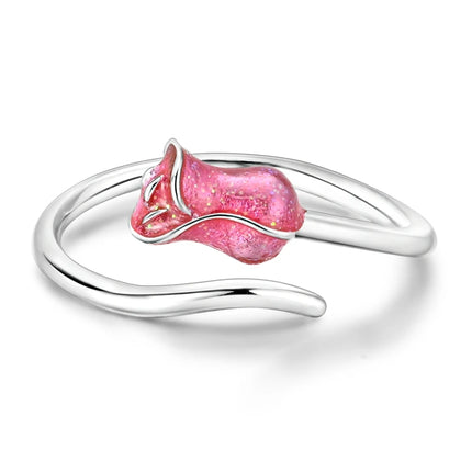 Adjustable Rings 925 Sterling Silver Mermaid Wing Dragon Sunflower Tulip Open Rings For Women Female Original Engagement Jewelry