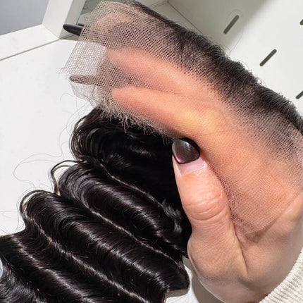 Deep Wave 13x4 HD LACE Frontal Only SKINLIKE 4x4 Real HD Lace Closure 13x4 HD Lace Frontal Pre Plucked Millionaire Queen
