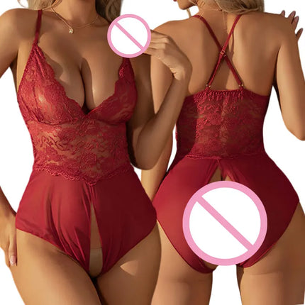 Adult hot Crotchless Lingerie Show buttocks Accessorie Sexy Lingerie For Women Open Bra Exotic Underwear teddy Babydoll Dress 18