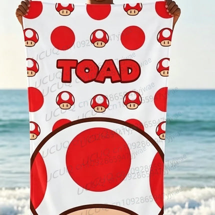 1 PC Toad Yoshi Beach Towel Colorful Bath Towels For Girl Quick Dry Sand Free Beach Yoga Spa Gym Pool Beach Towel
