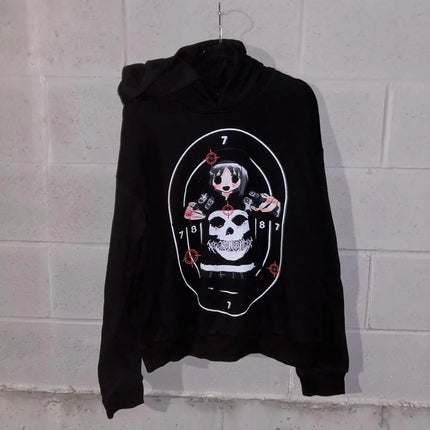 Harajuku Drolandmiller Green Kiss Hoodies Women Gothic Punk Streetwear Grunge Sweatshirt Oversized Hip Hop Hoodie Y2k Clothes