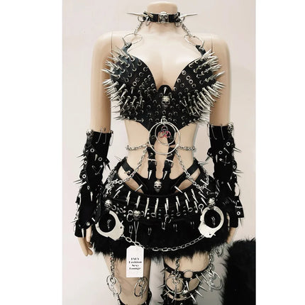 Gothic Tank Tops Punk Tank Tops halter topy2k clothes y2k crop top gothic clothes y2k top rivet Tank Tops Skull top vintage top