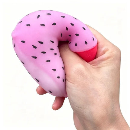 Simulated Color-changing Dragon Fruit Squishy Toy Fruit Hand Anti-stress Squeeze Ball Decompression Toys for Sensory Autism