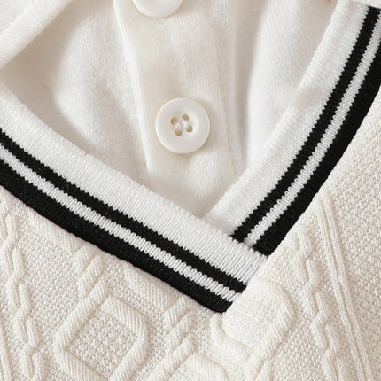 Infant Boys' Casual Polo Collar Romper